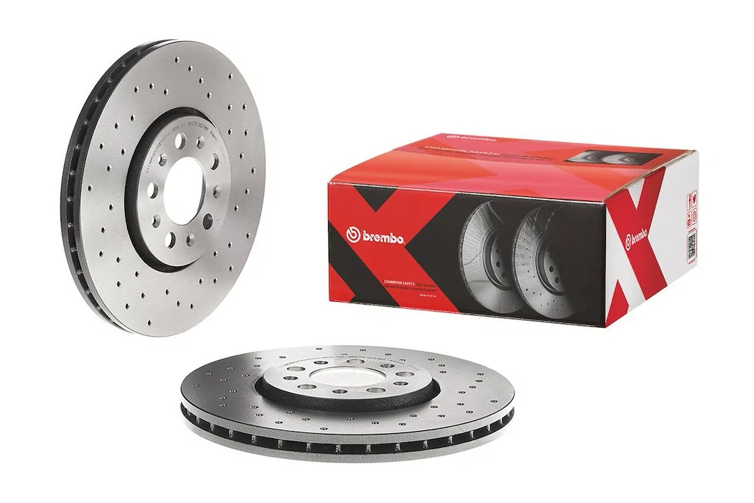 0970102XC02 – BREMBO Brake Rotor, Vented Cross Drilled One Piece Design Wheel Bolt Pattern 5 x 100 Millimeter 288 Mil...